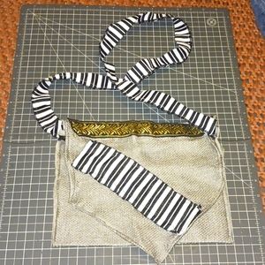 Silver, White & Black handmade purse